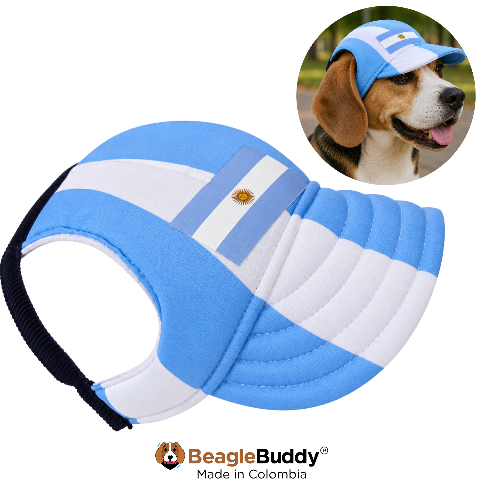 Argentina Soccer Dog Cap