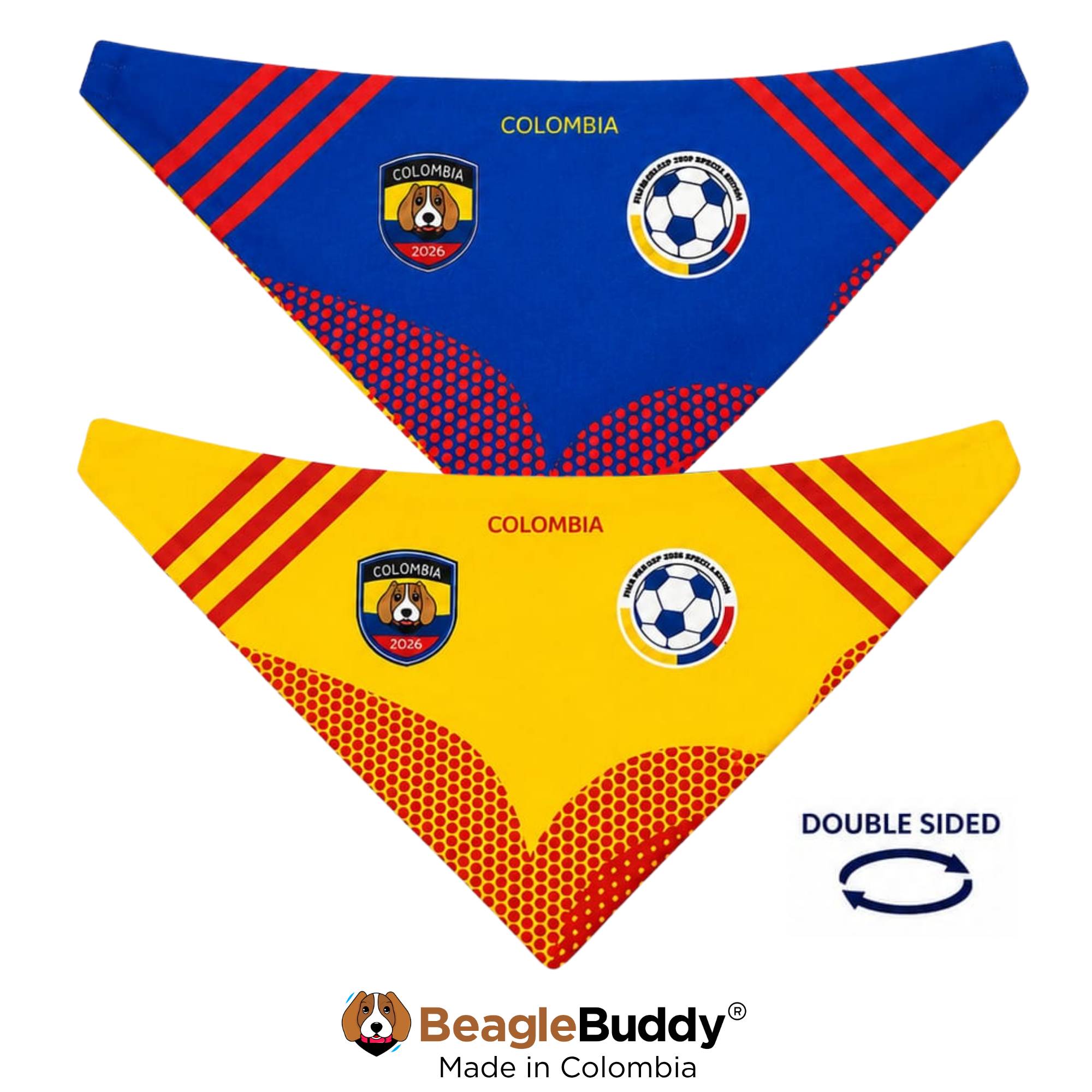 Colombia Soccer Dog Bandana