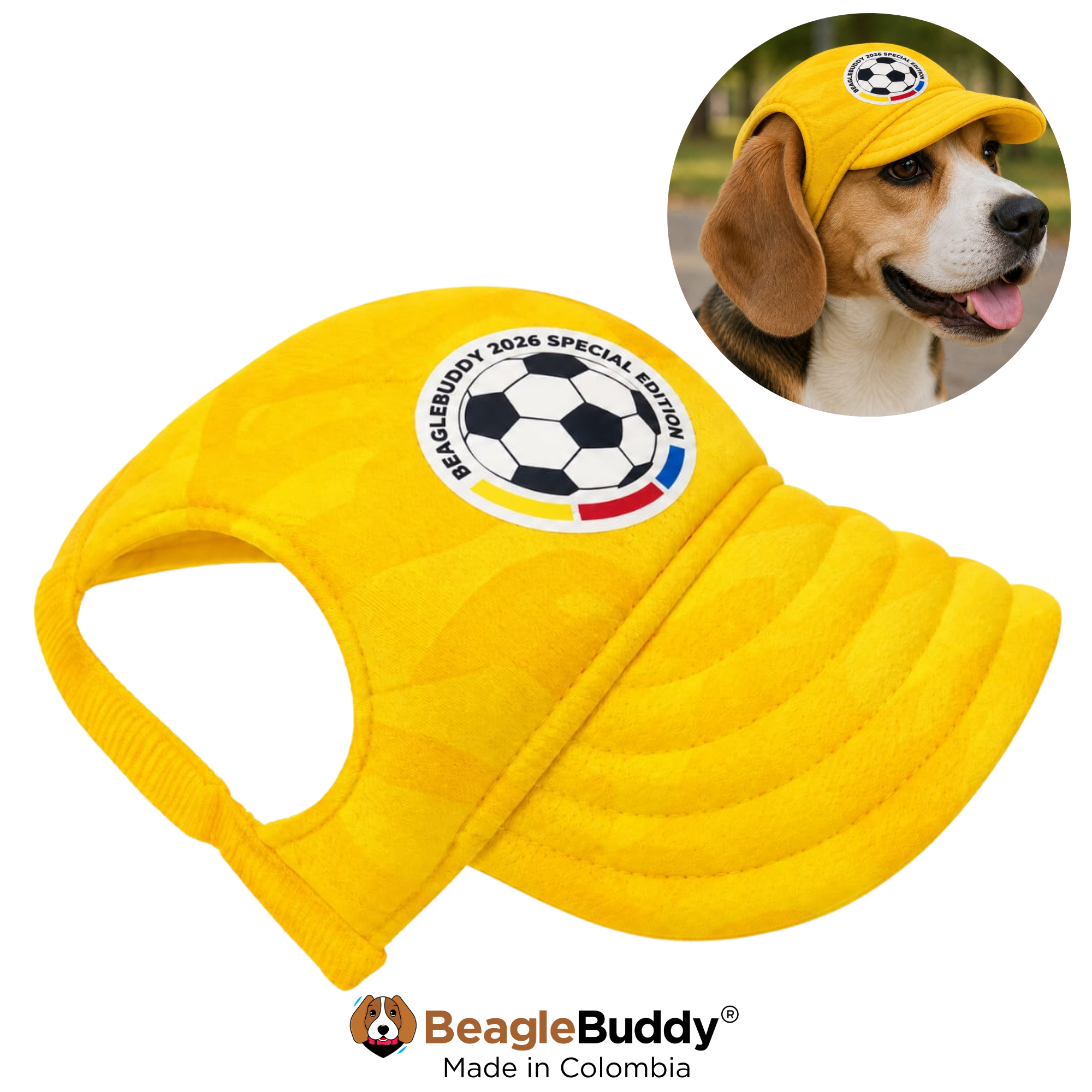 Colombia Soccer Dog Cap