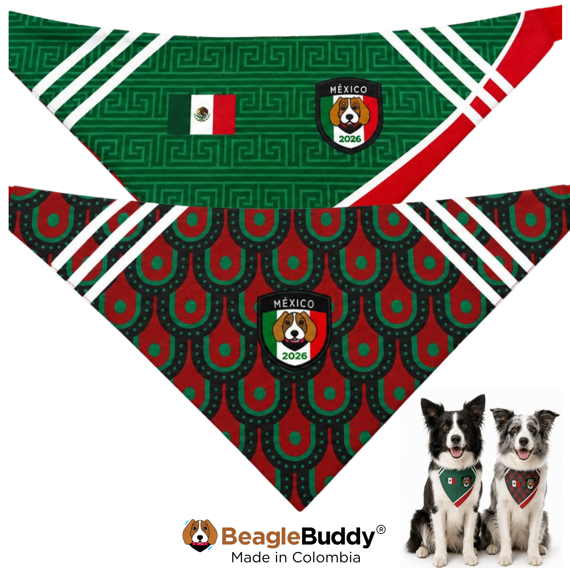Mexico Soccer Dog Bandana